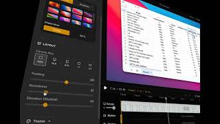 Screentell's layout & background settings