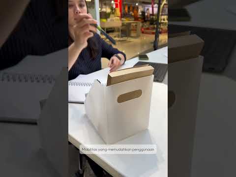 Gambar Stora Wabi Sabi Organizer Meja Dengan Kompartemen Buku - Putih