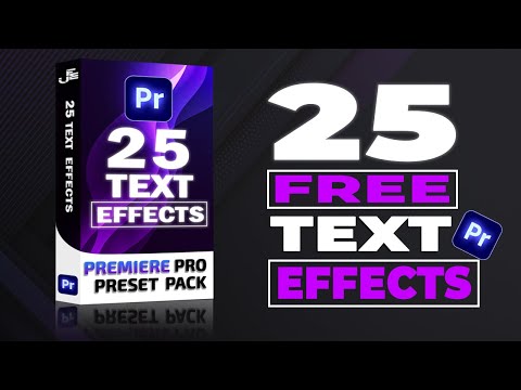 FREE TEXT Preset Pack 25 Text Effects | Premiere Pro 2025