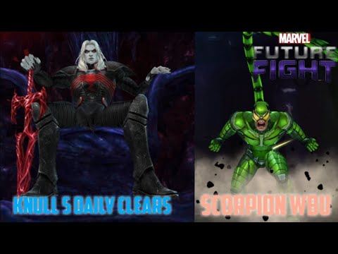 Knull 5 Daily teams, Scorpion wbu,Carnage one shot Marvel future fight