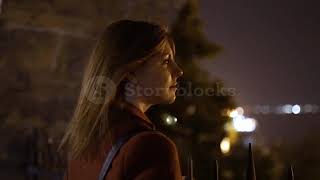 Girl Walking Alone At Night  Video Clips 8