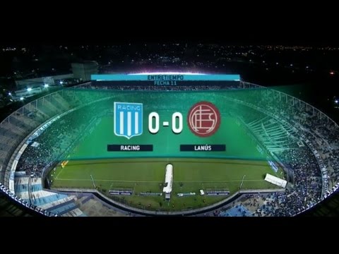 Fútbol en vivo. Racing - Lanús. Fecha 11 del Torneo de Primera División. FPT.