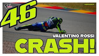 Valentino Rossi crashes during Q1  MotoGP™#Germa