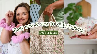Easy sew projects, sew to sell ideas including DIY towel scrunchies 🧵