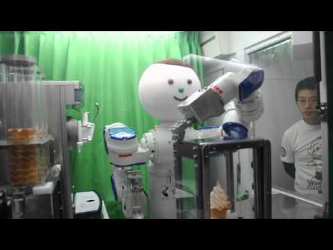 Yaskawa-kun Robot Sells Ice Cream In Japan