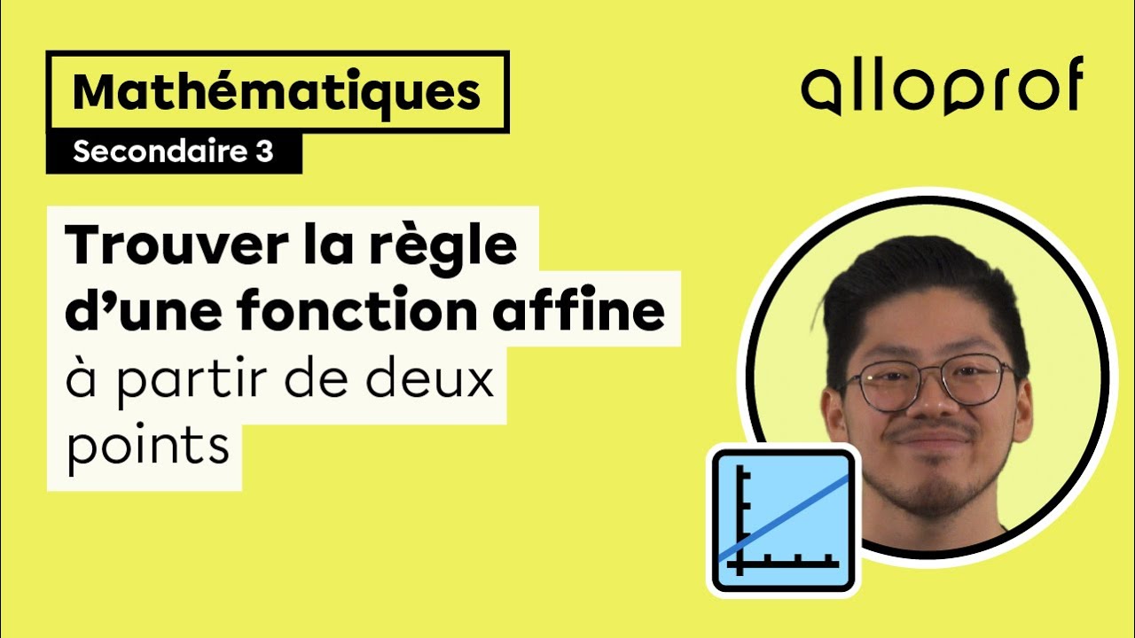 Trouver la règle d'une fonction affine à partir de deux points