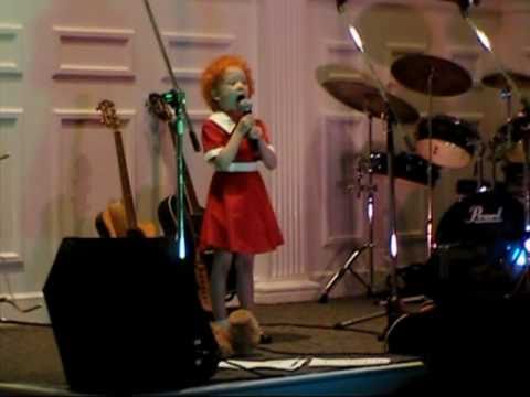 Claudia, at age 4, singing 