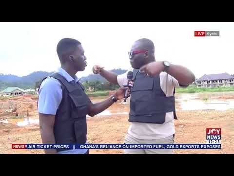 NAIMOS destroys equipment belonging to illegal miners in Kyebi