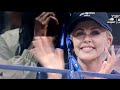 Charlize Theron says hello at US Open 2023