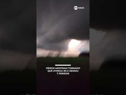 Vídeos mostram tornado que atingiu RS e deixou 7 feridos |  #sbtnews