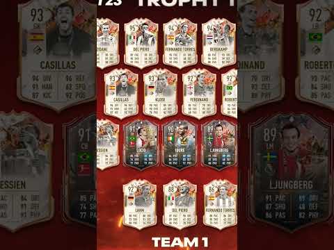 TROPHY TITANS TEAM 1 CARTAS OFICIALES EN FIFA 23!! #zidane #delpiero #fernandotorres #toure #shorts
