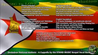 Zimbabwe National Anthem, A Cappella by STAND MUSIC, Shona-Ndebele-English Version w/lyrics