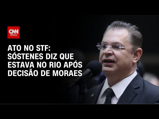 Acampamento no STF: Sóstenes diz que estava no Rio após decisão de Moraes | AGORA CNN