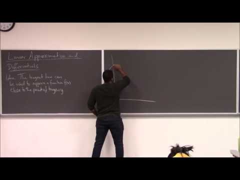 Math 1206-R03 Lecture 21 - Linear Approximation and Differentials
