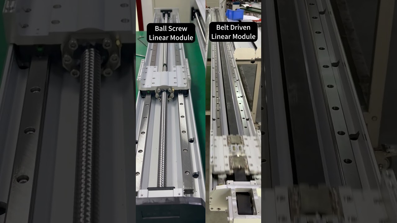Belt Drive Linear Guide VS Ball Screw Linear Guide #semimodular #electricactuator #cnc #diy #factory