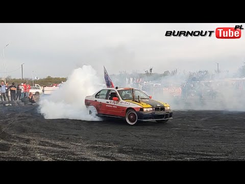 Palenie gumy BMW E36 325 "BMW CHEŁMŻA" - Majówka z BMW 2022 Toruń