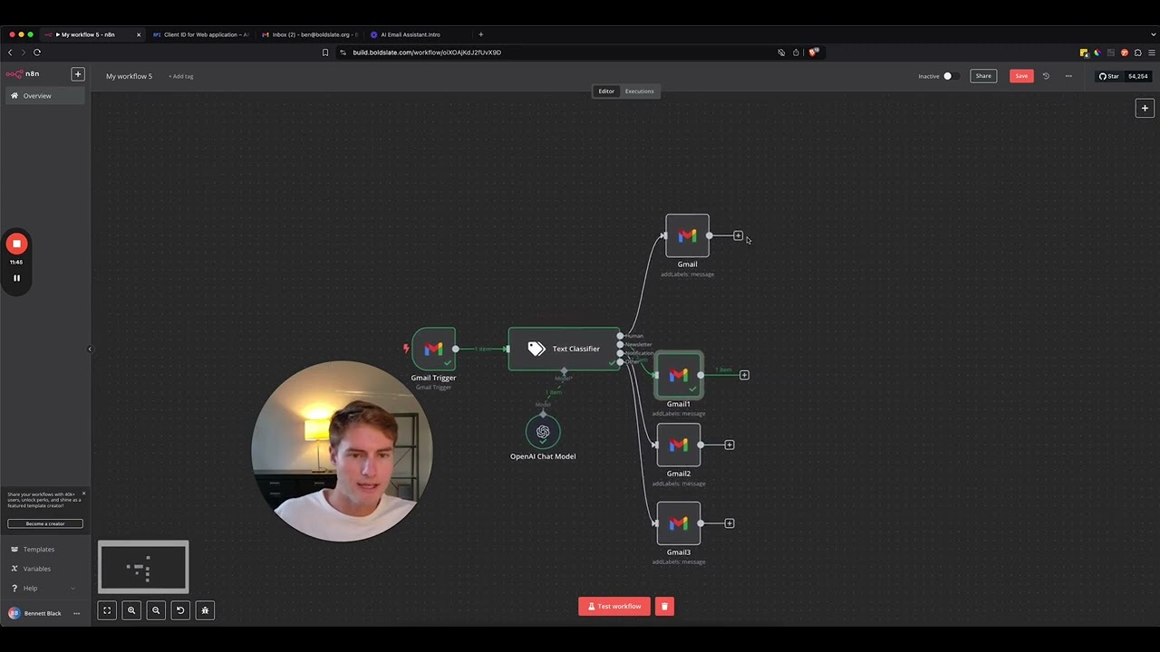 AI Agent Email Assistant in n8n: Sell this for $3,000+ to business owners (import file included)