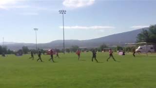 Bending shot confuses goalkeeper