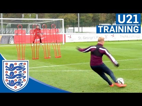 Kane, Pritchard, Baker & Eric Dier England U21 Free-kick Practice | Inside Training