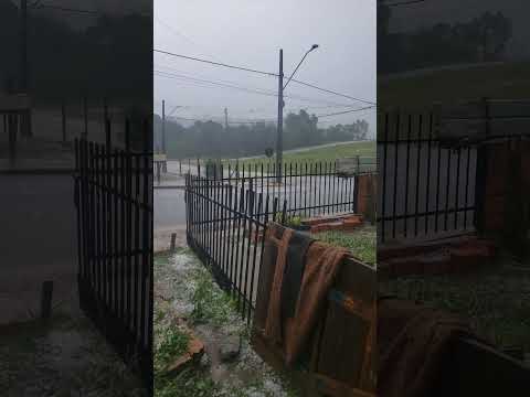 CHUVA DE PEDRA EM CURITIBANOS SANTA CATARINA #granizo #temporal#chuva#chuvaforte#ruyterpoubel