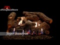 Empire 24" Super Sassafras Refractory Ventless Natural Gas Log Set and Variable Flame Slope Glaze Burner