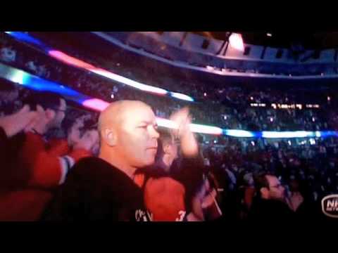 National Anthem at the Hawks Game