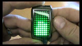 Binární 72 LED hodinky Zero Kelvin zelene.AVI