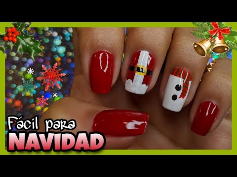 DECORACIÓN DE UÑAS FÁCIL PARA NAVIDAD | PRINCIPIANTES | Christmas nailart ♥ NailArt By Andy