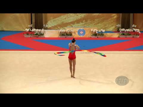 USUBALIEVA Aiana (KGZ) - 2018 Rhythmic Worlds, Sofia (BUL) - Qualifications Ribbon