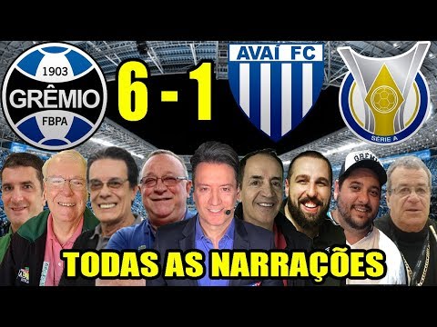 Todas as narrações - Grêmio 6 x 1 Avaí / Brasileirão 2019