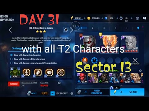 How to Clear Sector 13 Dispatch Mission with all Tier 2 ? F2P ACCOUNT DAY 31 (Marvel Future Fight)