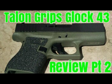 Talon Grips Rubberized vs Pro Grip textures on Glock 48 MOS and Glock 43X.