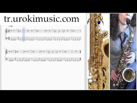 Saksafon alto Nasıl Çalınır K#1 B#1 D#8 Okul Öğretmen Notalar Eğitim Tablatura Kılavuz