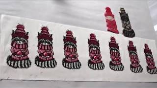 Woodland Racoon Christmas Ornament Process