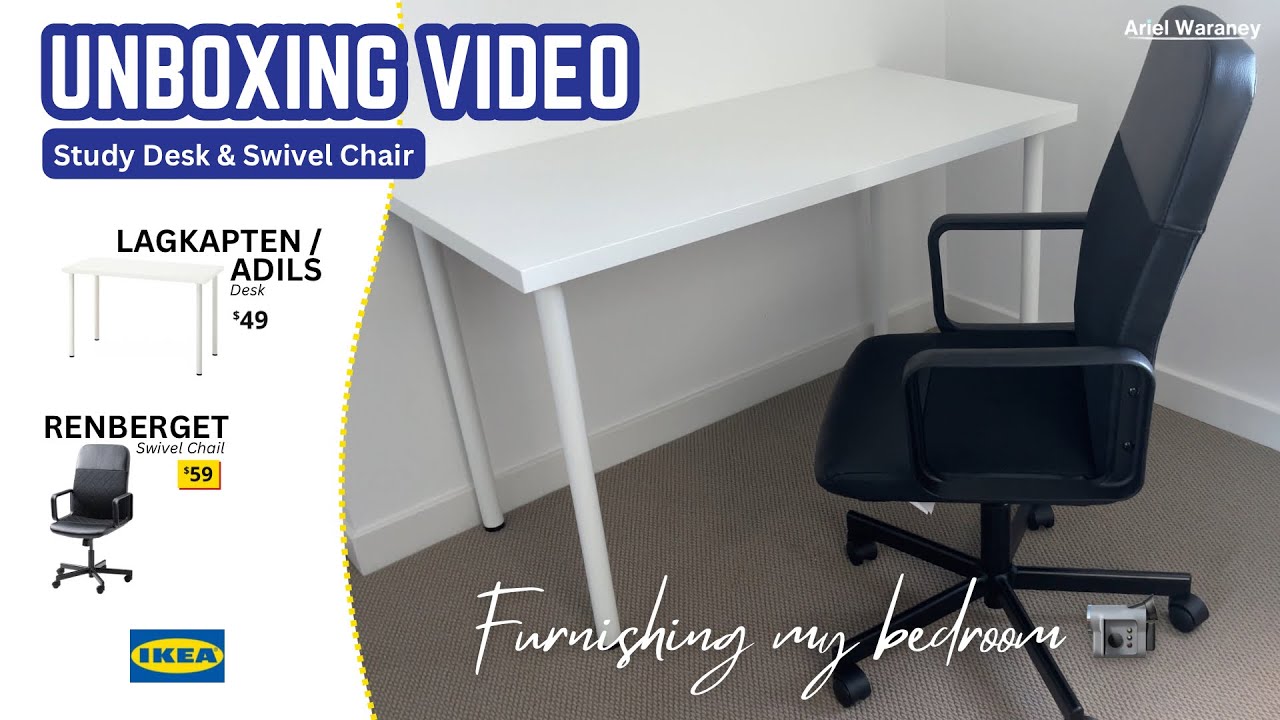 IKEA STUDY DESK UNBOXING: LAGKAPTEN & RENBERGET