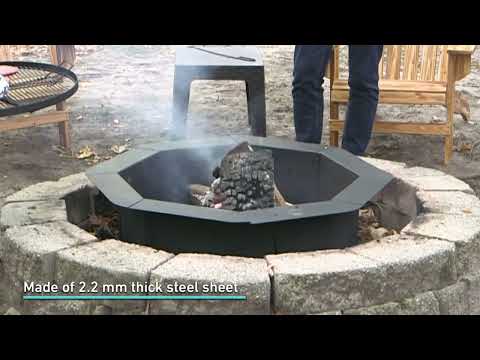 30 Inch Octagon Steel Wood Burning Fire Pit Liner By Ultimate Patio Video