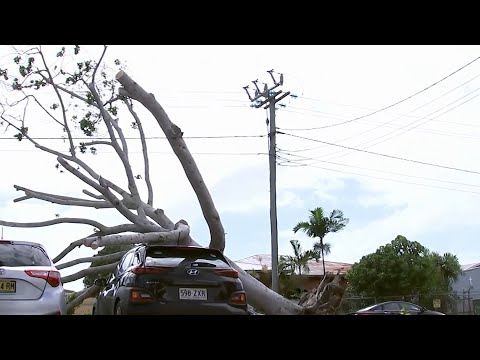 Tropical Cyclone Koji making landfall in Far North Queensland