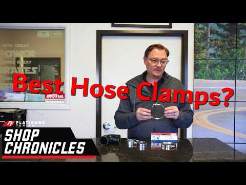 Part of a video titled All about Hose Clamps - Spring, Worm, T-Bar, and Constant Tension