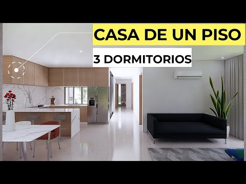 CASA PEQUEÑA MODERNA Y ECONÓMICA  10X20 Plano de casa