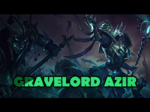 Gravelord Azir Skin Spotlight Gameplay - League of Legends (LoL new skin)