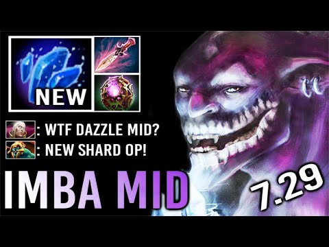 DOTA 1 MID HERO IS BACK! 7.29 Shard Dazzle vs Invoker Mid All Team Hex Poison Most Imba Hero Dota 2