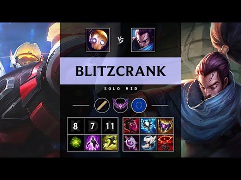 Blitzcrank Mid vs Yasuo - EUW Master Patch 25.19