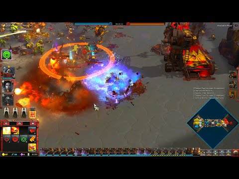 Space Marines vs Orks - 3v3, Hard AI, Quick Battle - Warhammer 40K: Dawn Of War 3 - No Limit Mod