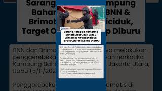 BNN dan Polda Metro Jaya Gerebek Sarang Narkoba Kampung Bahari Jakut, 18 Orang Ditangkap