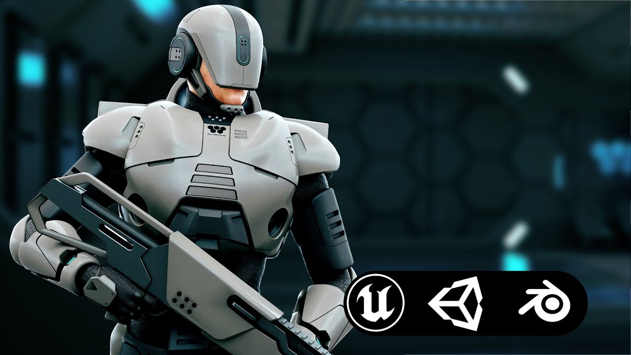 Cyborg Sol-60 Auto-Rig Pro Rigged For Mixamo Unreal Engine Unity 3D Model