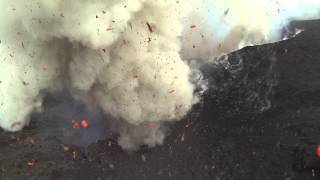 Dji Phantom flies into Volcano
