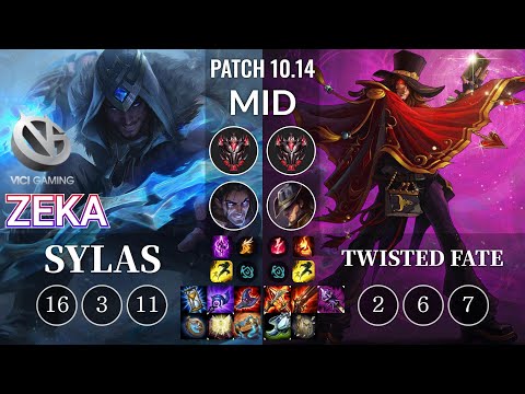 VG Zeka Sylas vs Twisted Fate Mid - KR Patch 10.14