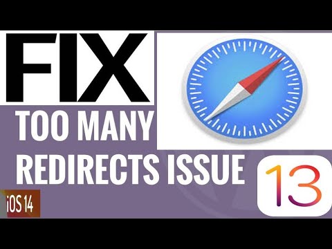 Safari Cannot Open the Page Because too Many Redirects Occurred error on iPhone and iPad in iOS 13 4