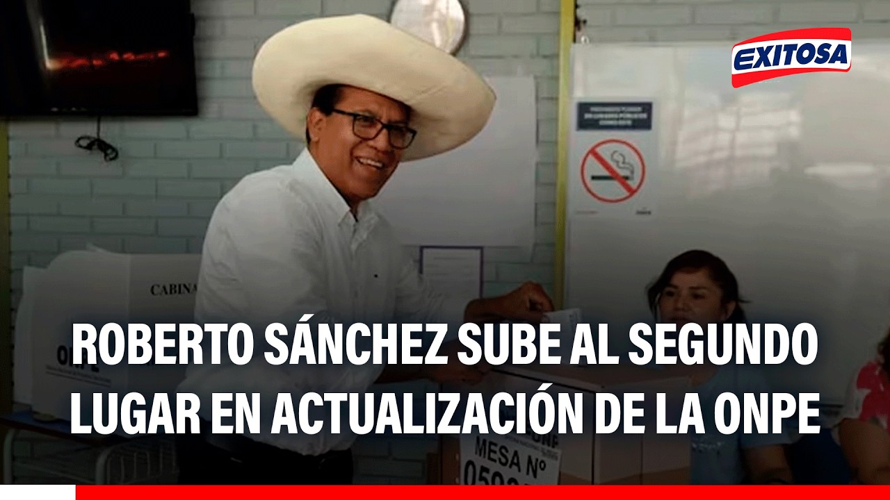 🔴🔵 Roberto Sánchez sube al segundo lugar en última actualización de la ONPE