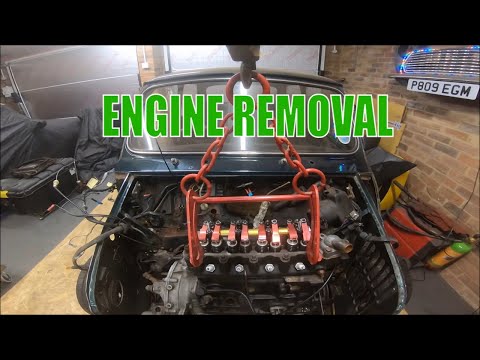 Engine Removal - Classic Mini Workshop - Project Racing Green Pt.14